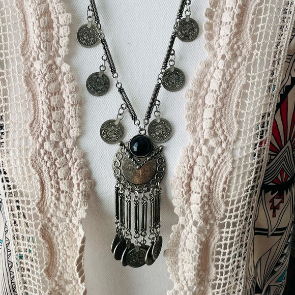 🔥SALE Xhilaration kimono crochet lace Art Deco size XS boho - Picture 10 of 14